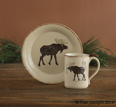 Rustic Retreat Moose Salad Plates - Set of 4 Park Designs - The Fox Decor